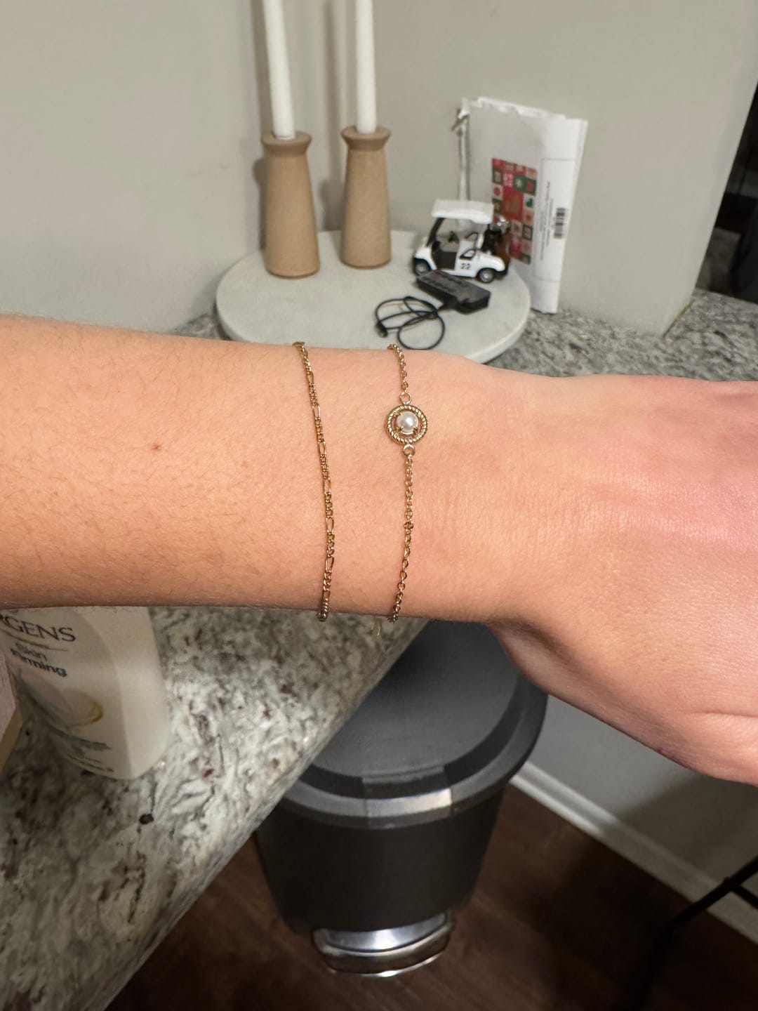 Customer photo review of Vintage Pearl Bracelet