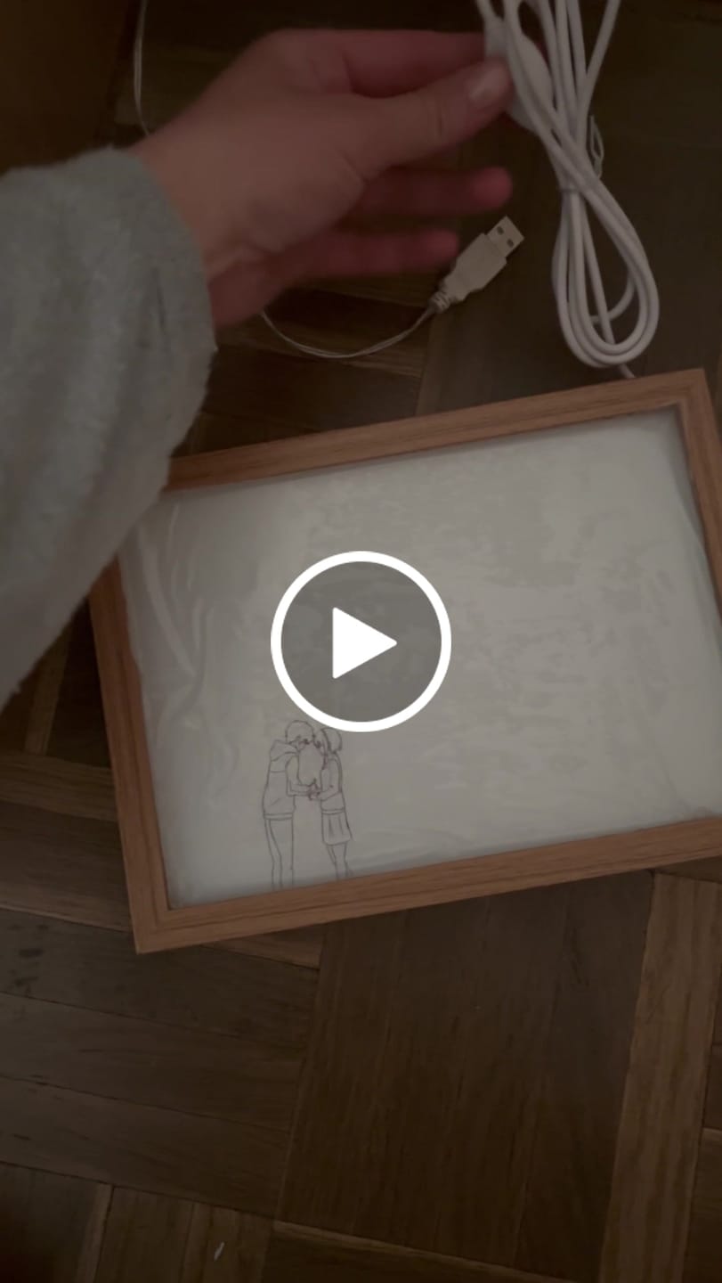 Customer video review of Your Name Light Painting Lamp Light-up Artwork Night Light