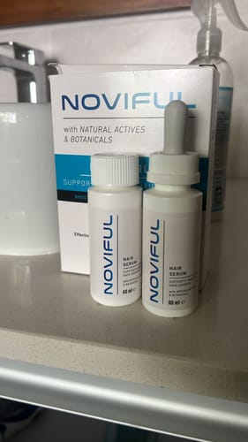 Customer photo review of NOVIFUL Hair Growth Serum - 3 PACK