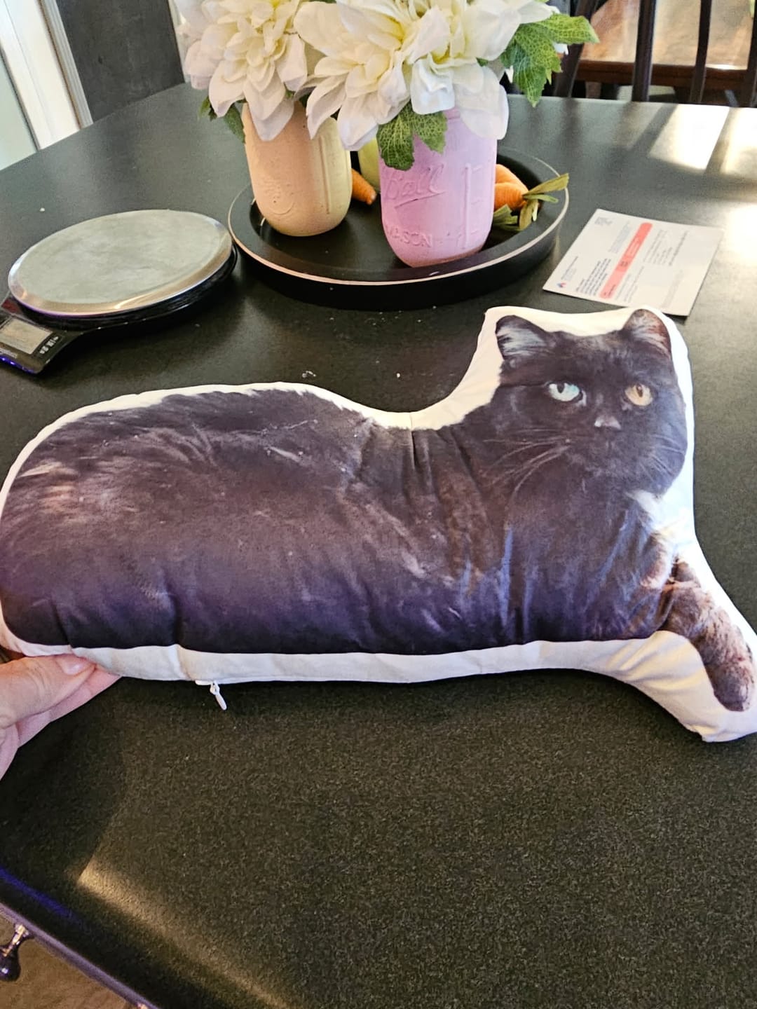 Customer photo review of Custom Pet Shaped Pillow that Look Like your Pet - ThePetPillow