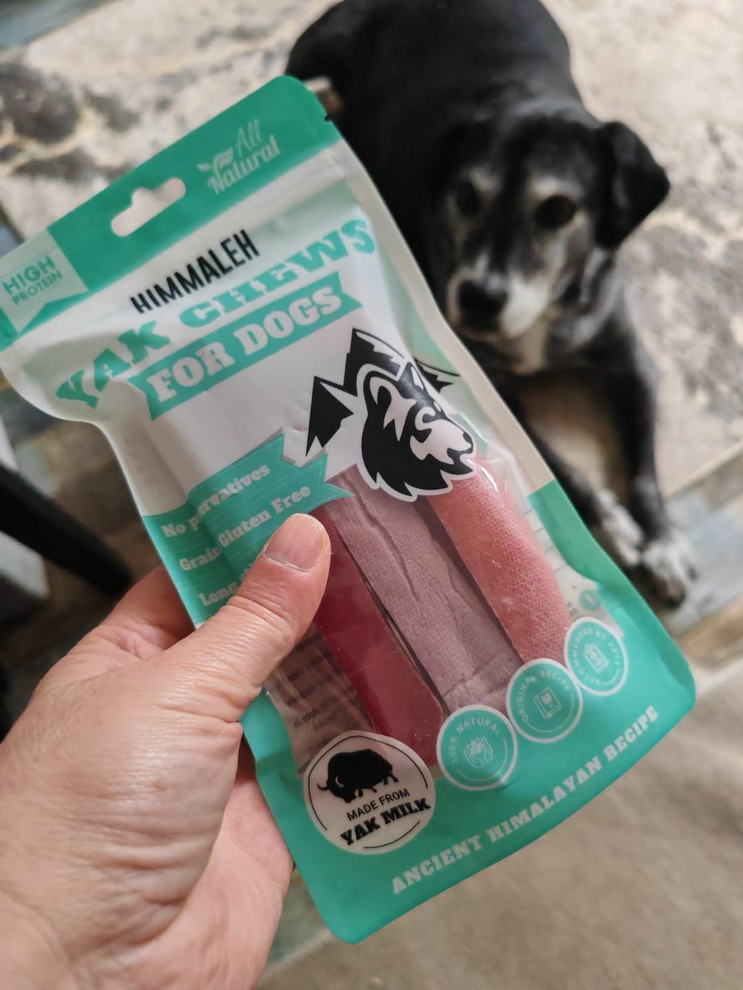 Customer photo review of Flavoured Yak chews (Bluberry Cranberry Strawberry)