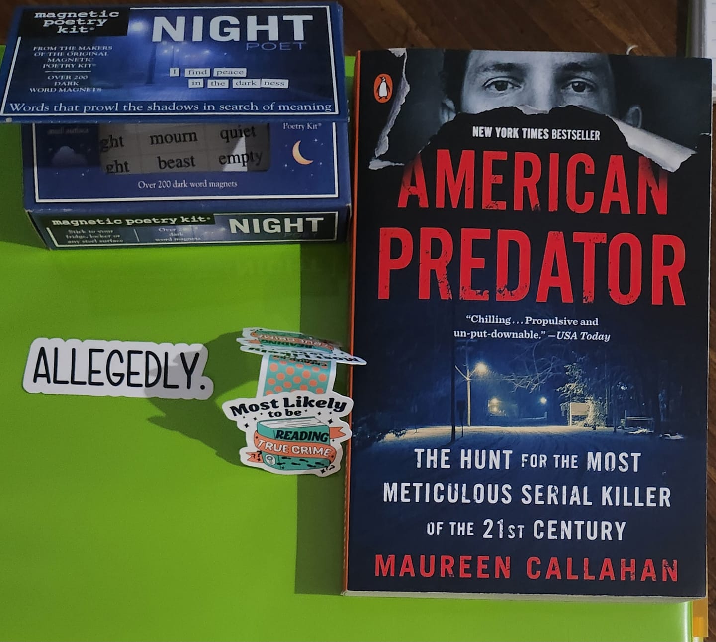 Customer photo review of Bi-monthly True Crime Book Box