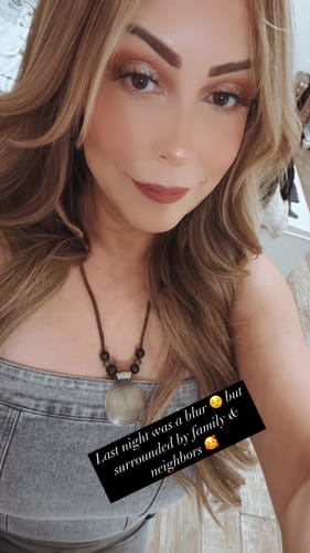 Customer photo review of Dara Denim Tube Jumpsuit - Blue