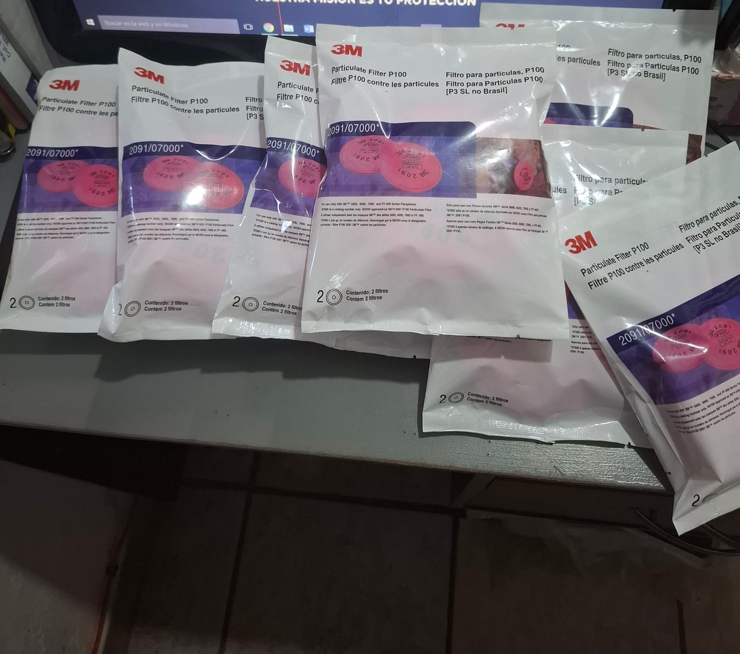 Customer photo review of 3M 2091 Filtro para particulas P100 HEPA (par)