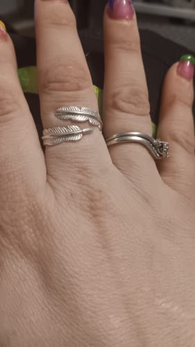 Customer photo review of Feather From An Angel Ring