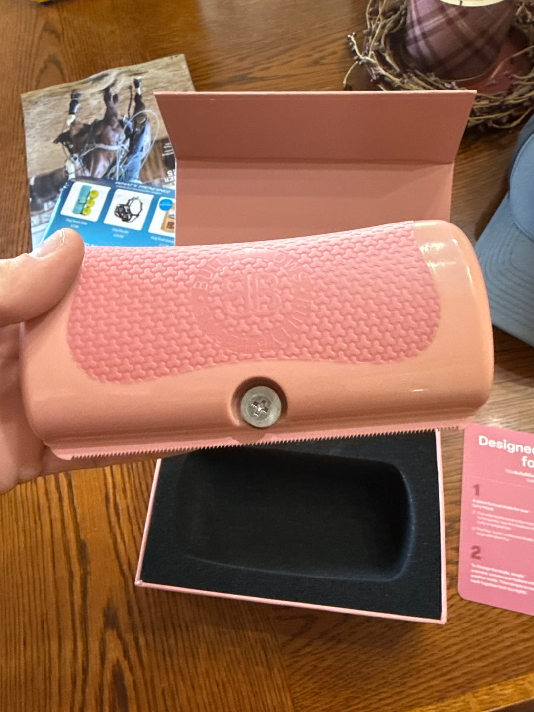 Customer photo review of Dog Deshedding Comb - Dog, Horse & Cat - Pink