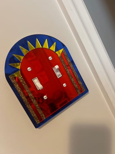 Customer photo review of Primary Empire Archway Light Switch Cover Sample