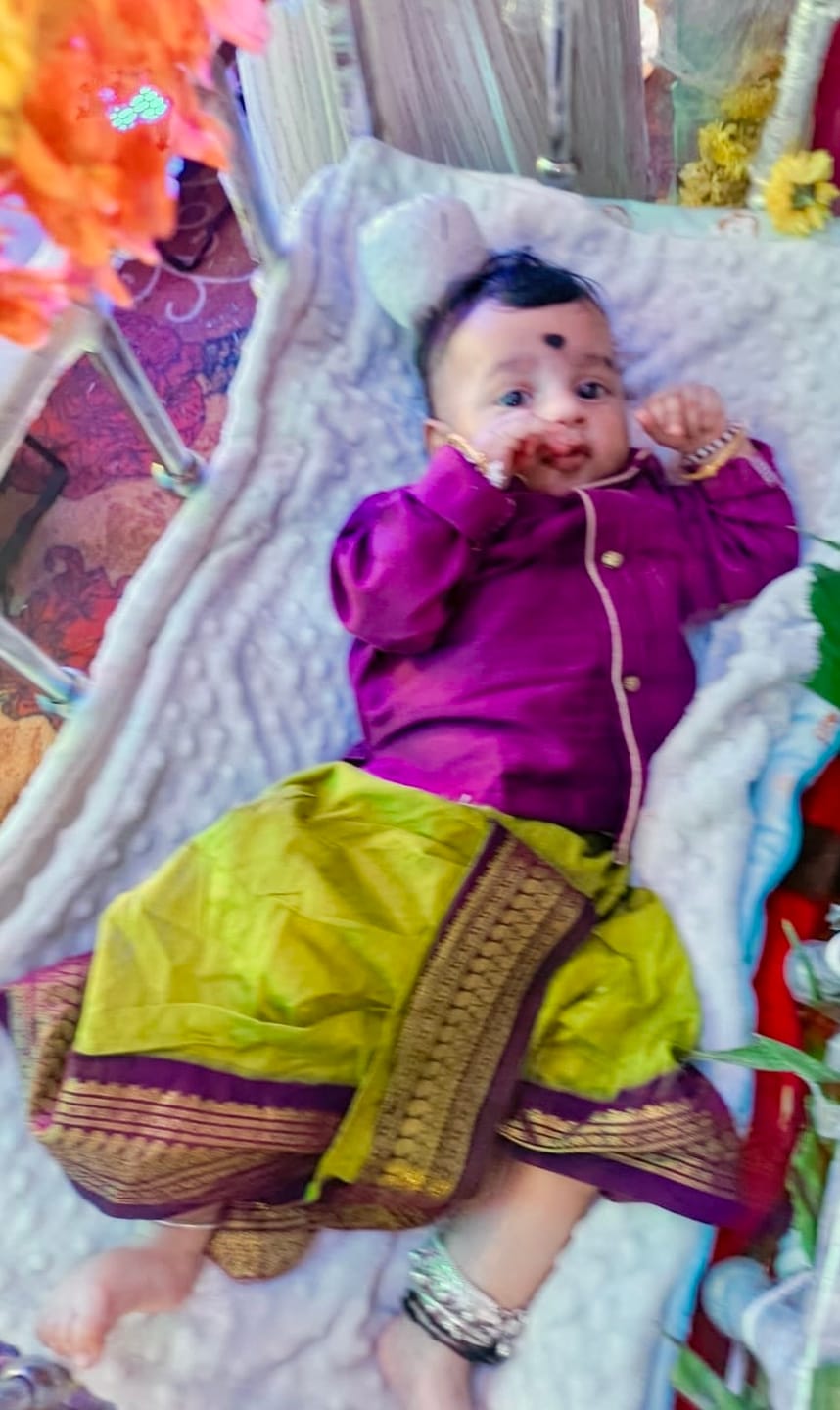 Customer photo review of Green and wine kurta dhoti baby boy ethnic wear