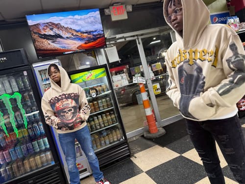 Customer photo review of Godspeed Alexa Hoodie Washed Bone