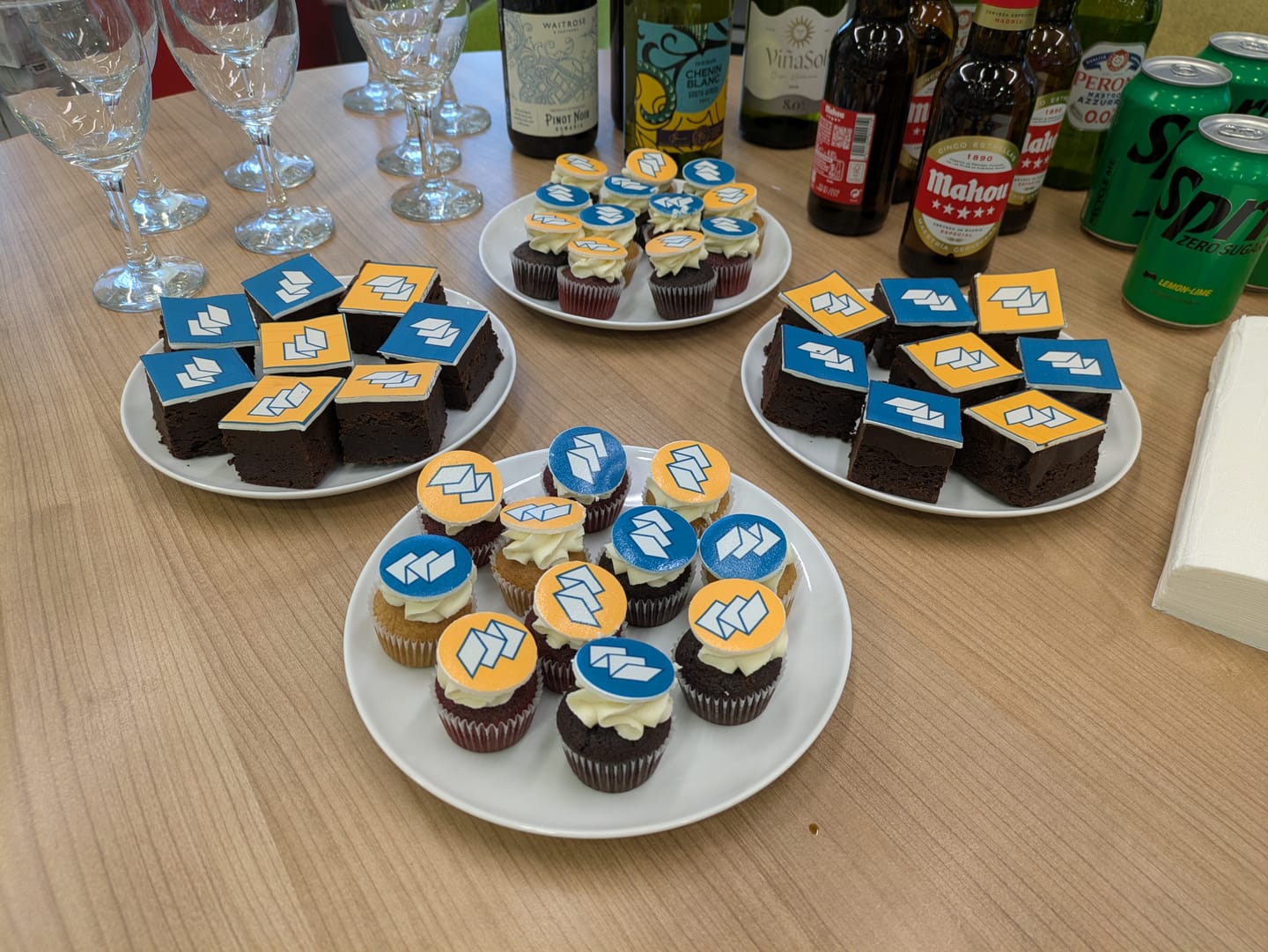 Customer photo review of Corporate Brownies with Edible Logos