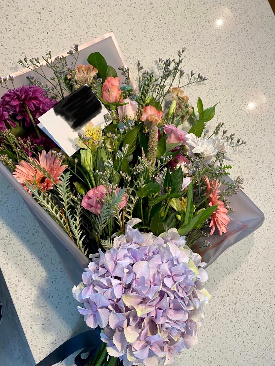 Customer photo review of Modern Hand Tied Bouquet