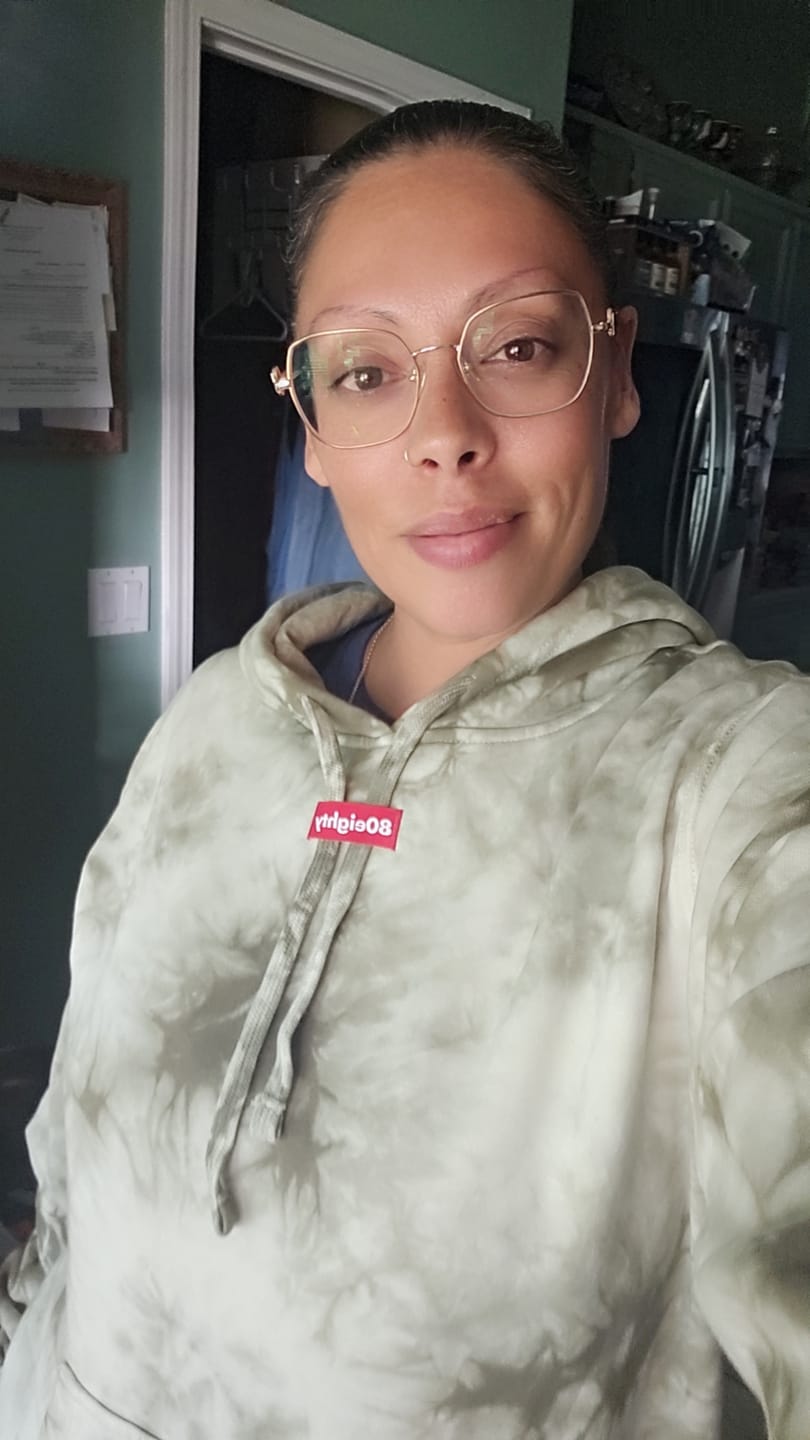 Customer photo review of 80Eighty® Tie Dye Olive Hoodie