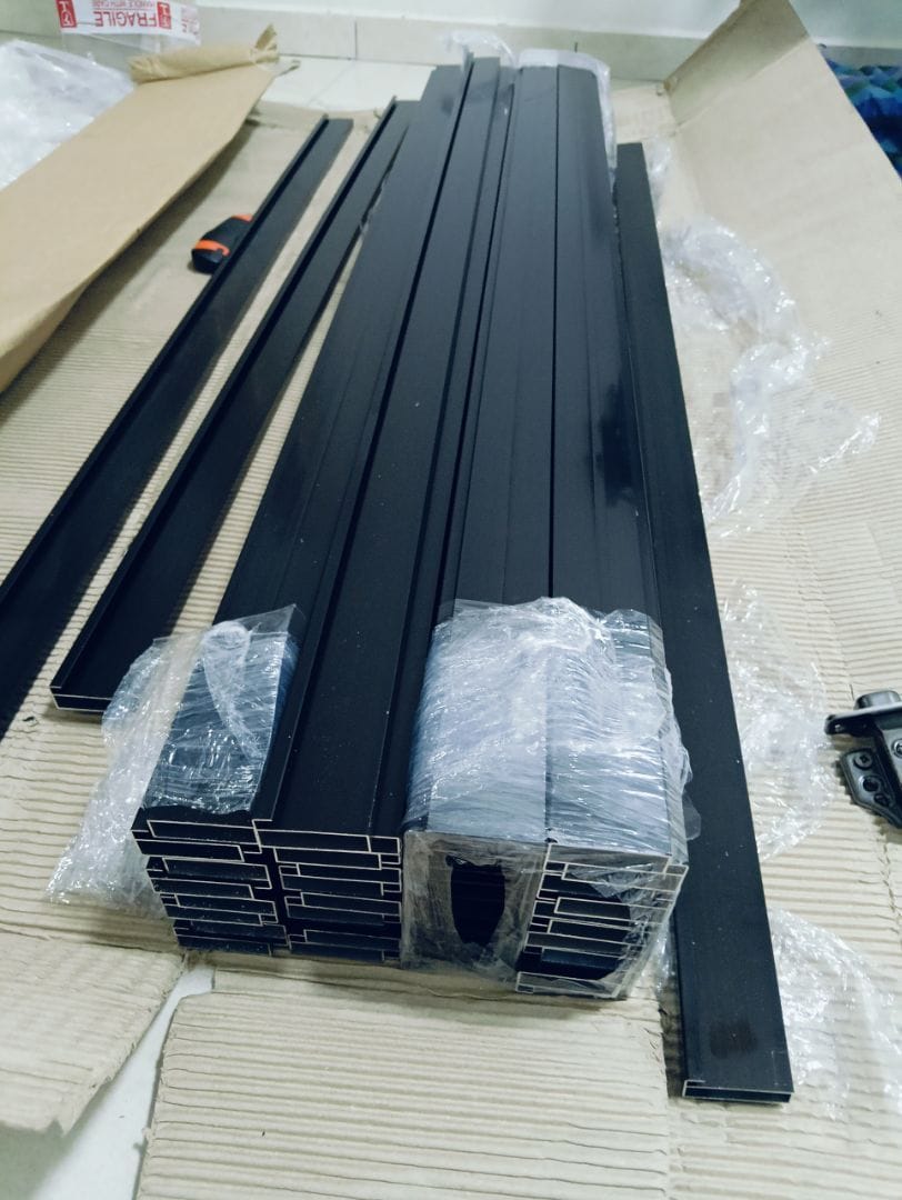 Customer photo review of Aluminium Extrusion Kitchen Cabinet/ Wardrobe Door Profile Thickness 1.00mm CA2006-C ALUCLASS (3G Door Frame)