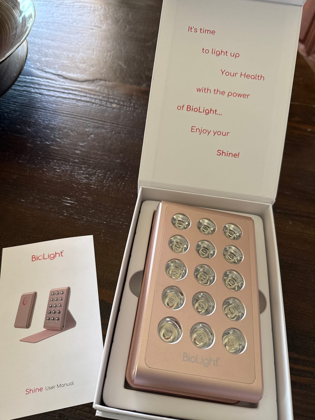 Customer photo review of Shine: Handheld Device - Advanced Red Light Therapy with 15 LEDs and 4 Settings