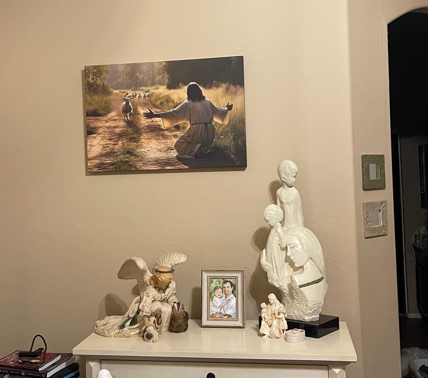 Customer photo review of Lamb Runs to Jesus Wall Art Canvas