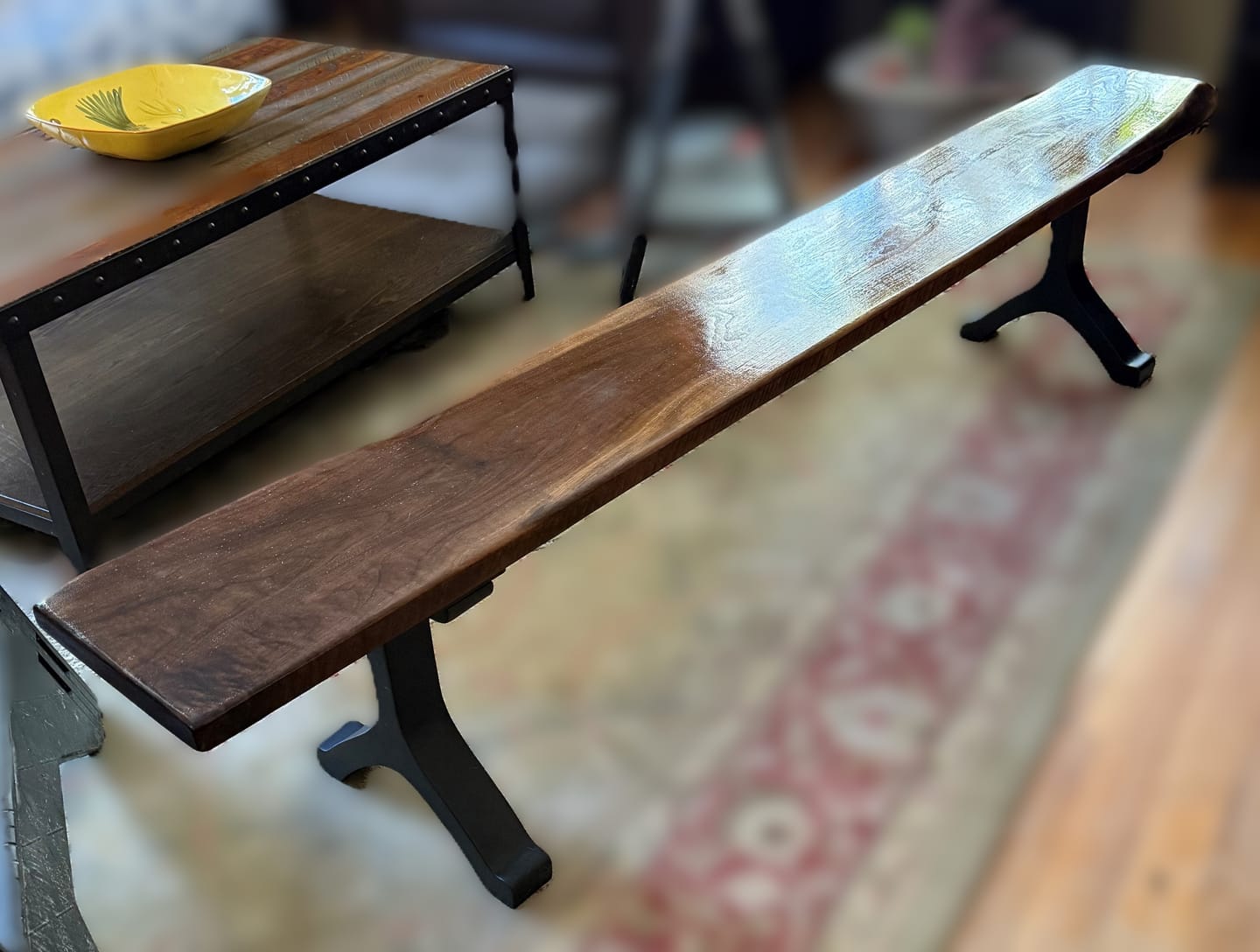 Customer photo review of Bench Legs 101 Wishbone 16H inch Mid-Century Modern Style