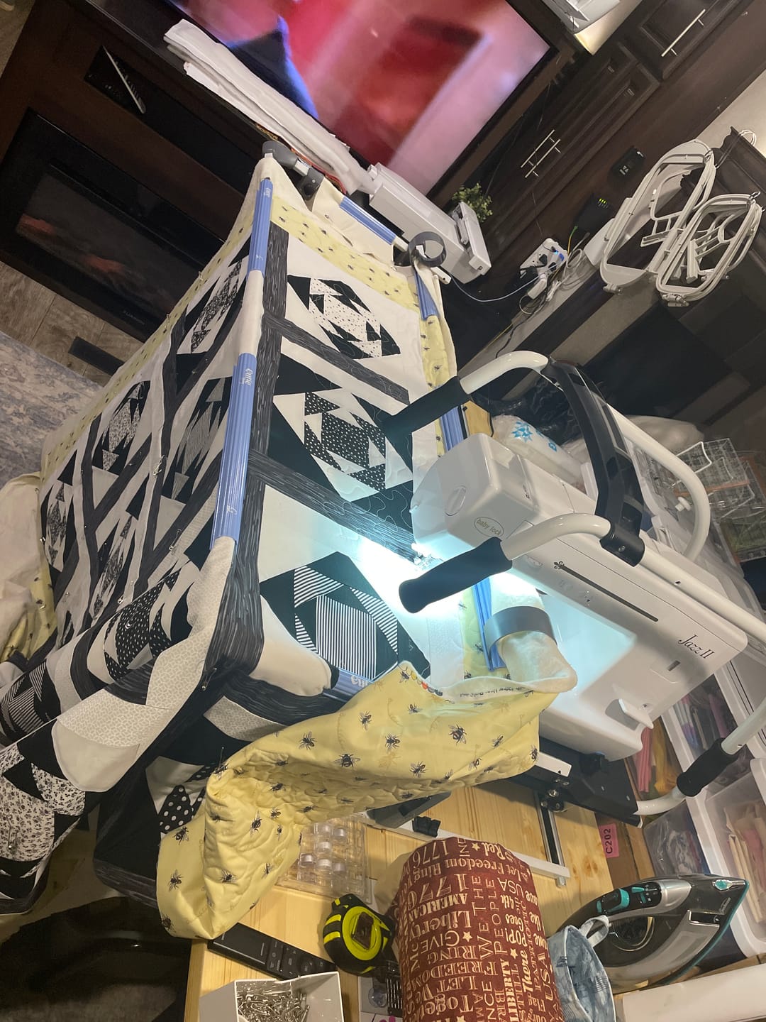 Customer photo review of Cutie Breeze Tabletop Quilting Frame