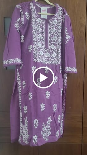 Customer video review of Alaaya Dusty Purple Long Modal Kurta