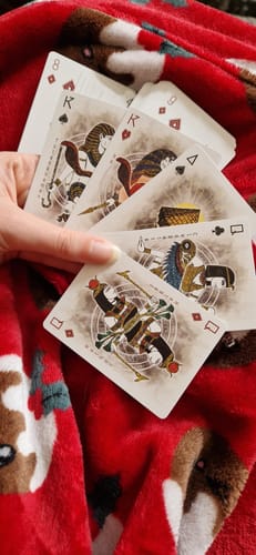 Customer photo review of Ancient Egypt Playing Cards by Calvin Liew and Arise Art Studio