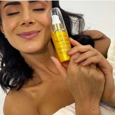 Customer photo review of Daytime (AM) Facial Serum with Cotton Stem Cells and Hyaluronic Acid