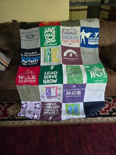 Customer photo review of Classic T-Shirt Blanket