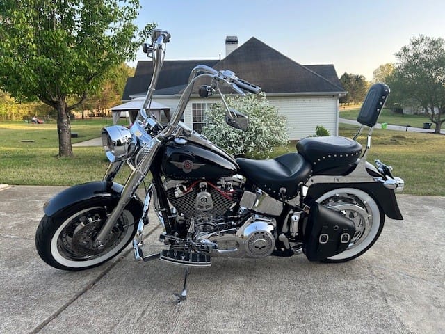 Customer photo review of 3L - Vintage Motorcycle Swingarm Bag for Harley Softail