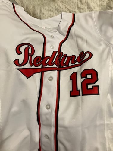 Customer photo review of Custom Full Button Baseball Jersey Personalized Team Uniform Sports Split Shirts