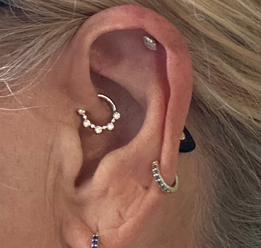 Customer photo review of CAMILLE Daith Hoop