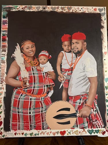 Customer photo review of Custom Paint by Numbers Kit for Personalized Artwork