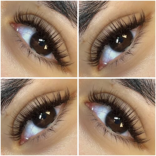 Customer photo review of 0.15mm  Brown Eyelash Extensions