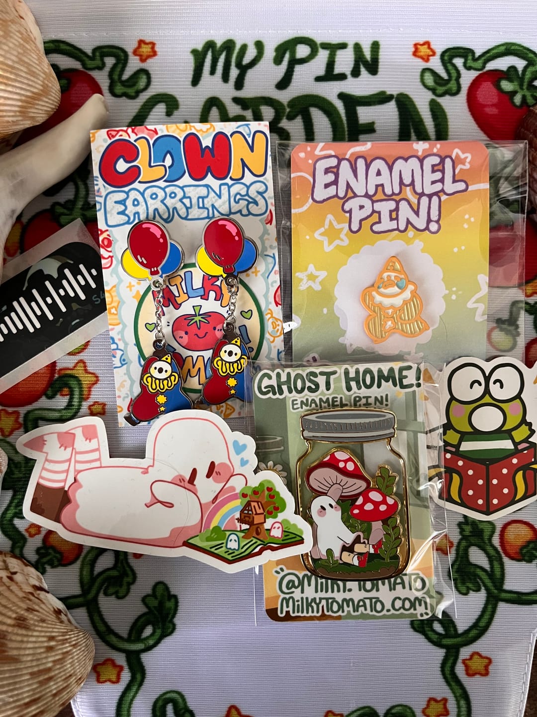 Customer photo review of Cute Lil Clown Enamel Pins