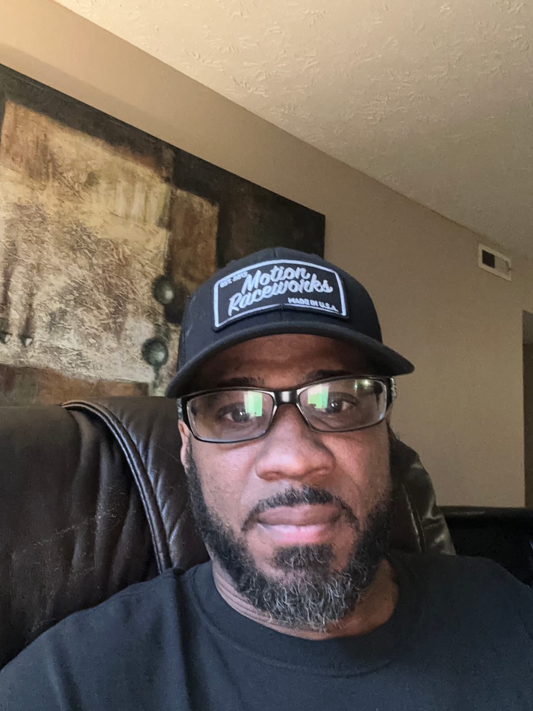 Customer photo review of Motion Heritage Hat Black/Black Snapback
