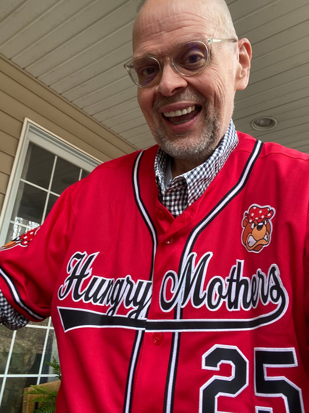 Customer photo review of Custom Red Black-White Solider Classic Style Authentic Baseball Jersey