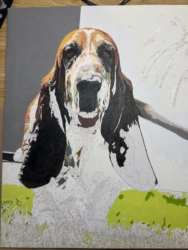 Customer photo review of Custom Paint By Numbers Kit