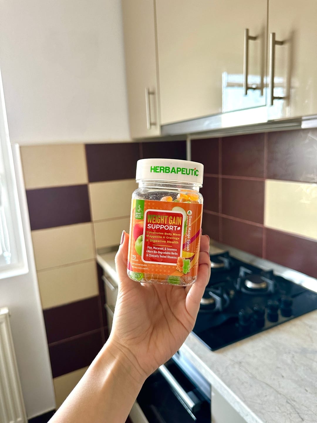 Customer photo review of Herbapeutic Weight Gain Gummies