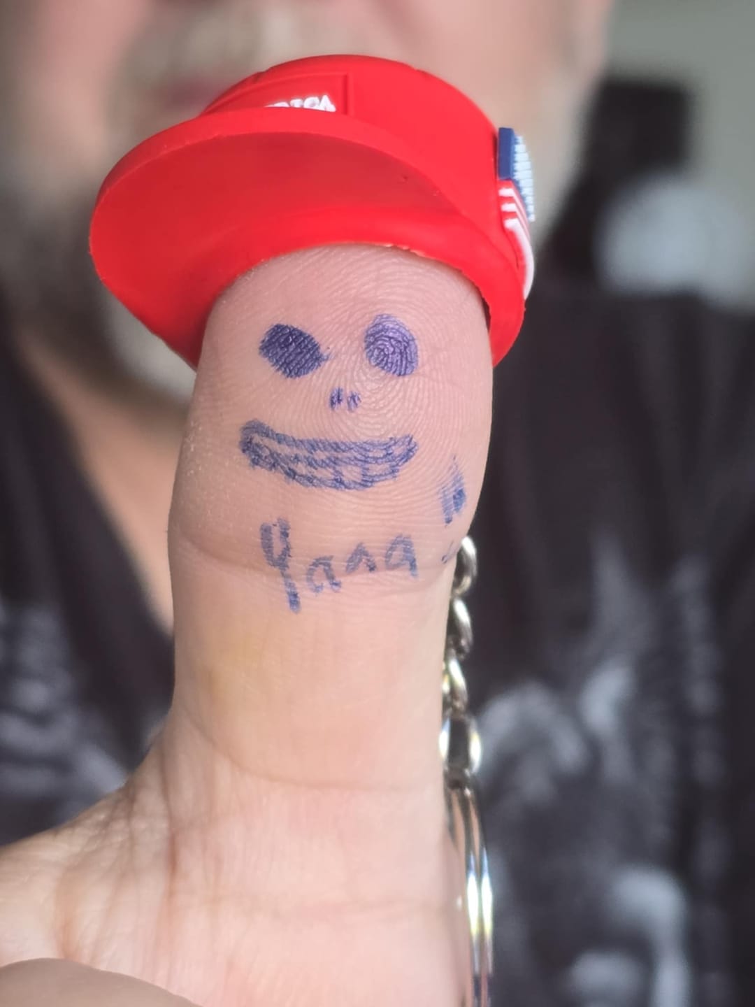 Customer photo review of MAGA Hat Keychain (Limited Edition)