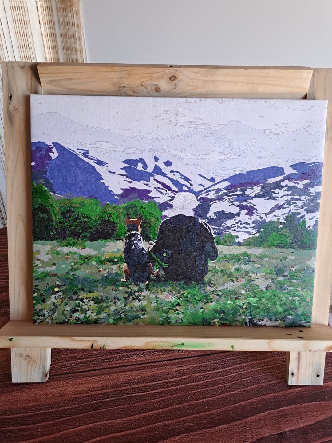Customer photo review of Unleash Your Inner Artist: Custom Paint - by - Numbers for Adults! A Fun DIY Gift for Festive Creativity
