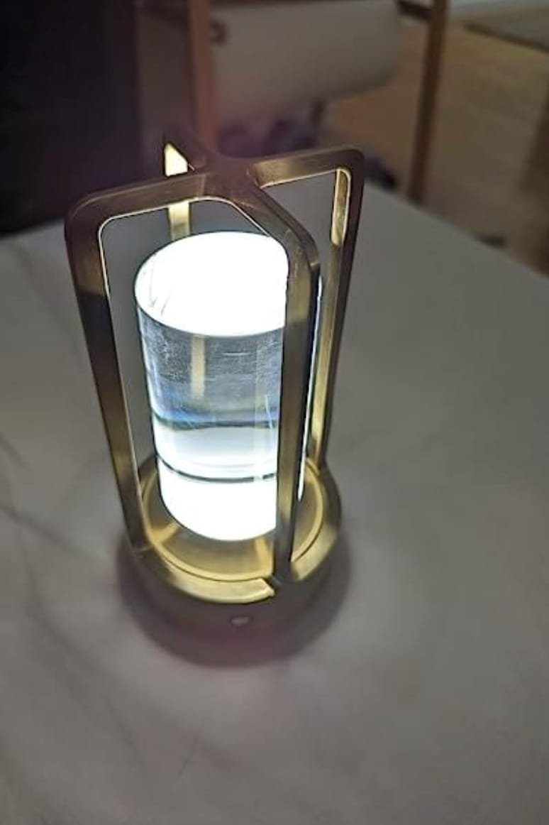 Customer photo review of Crystal Lantern Lamp