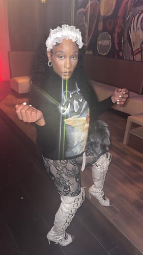 Customer photo review of EGO PANTY (WHITE LEATHER)