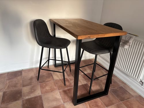 Customer photo review of Industrial Breakfast Bar | Counter