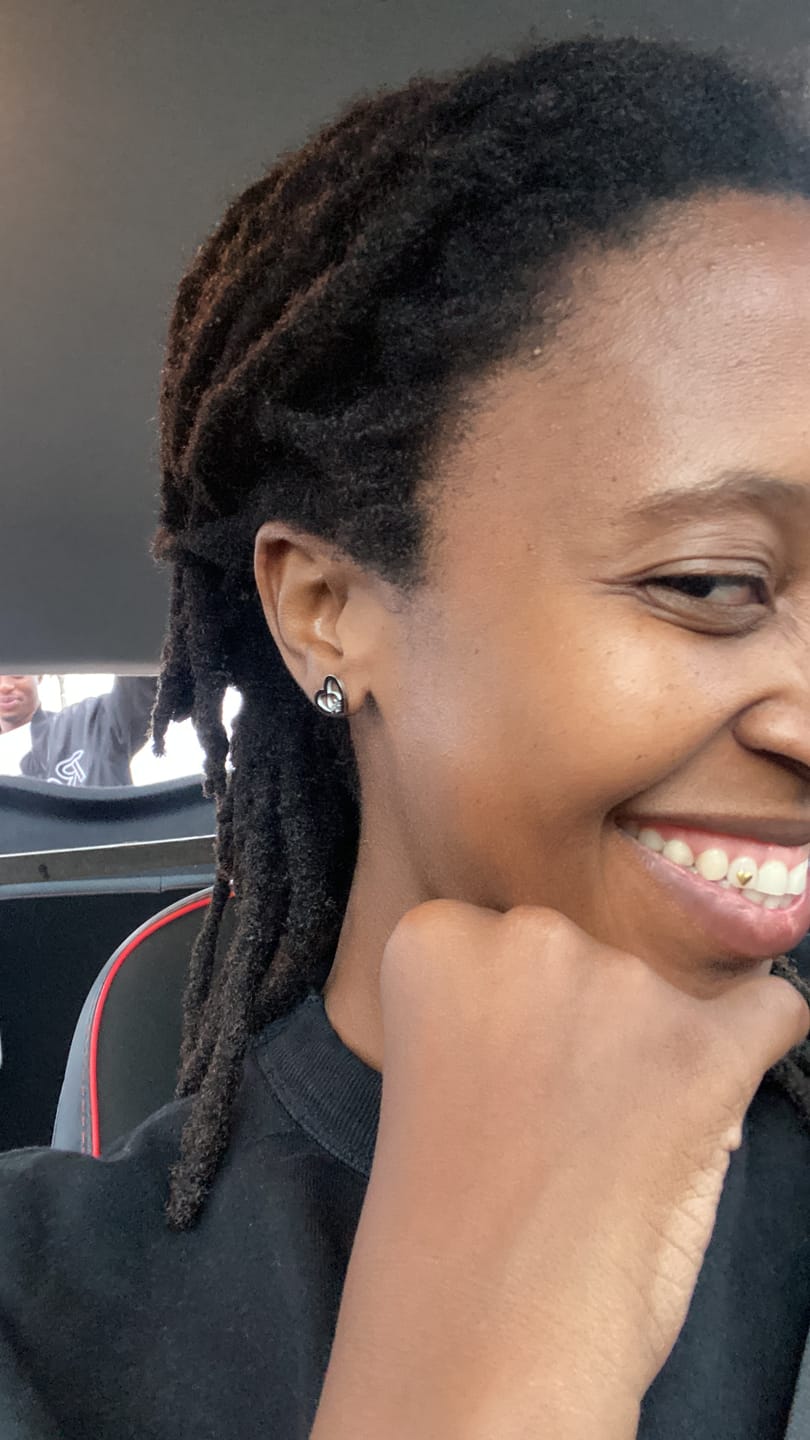 Customer photo review of Silver Thando Studs