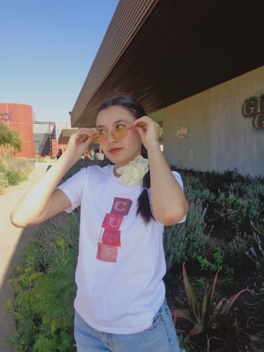 Customer photo review of cute baby tee