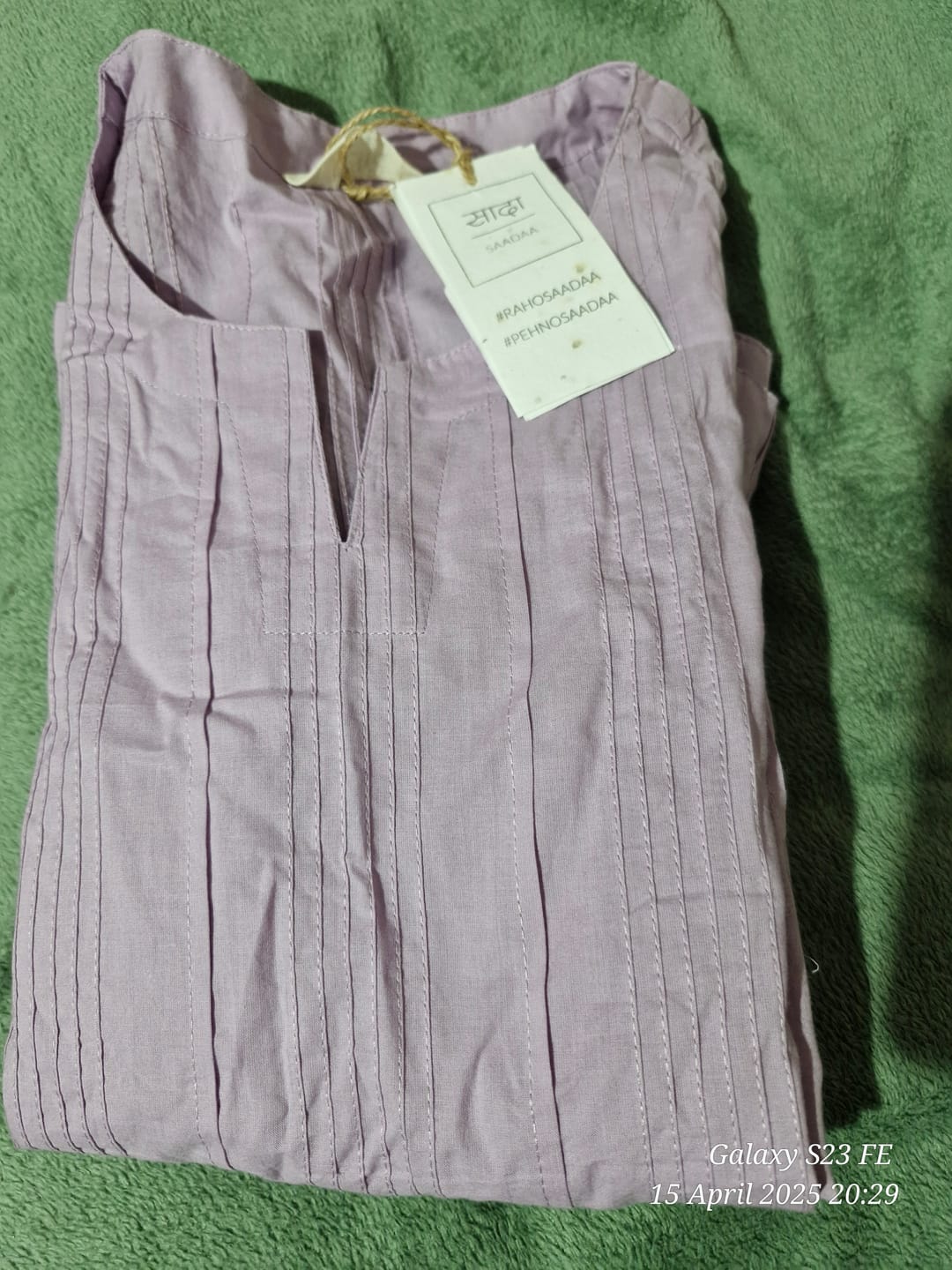 Customer photo review of Lilac Everyday Cotton Top