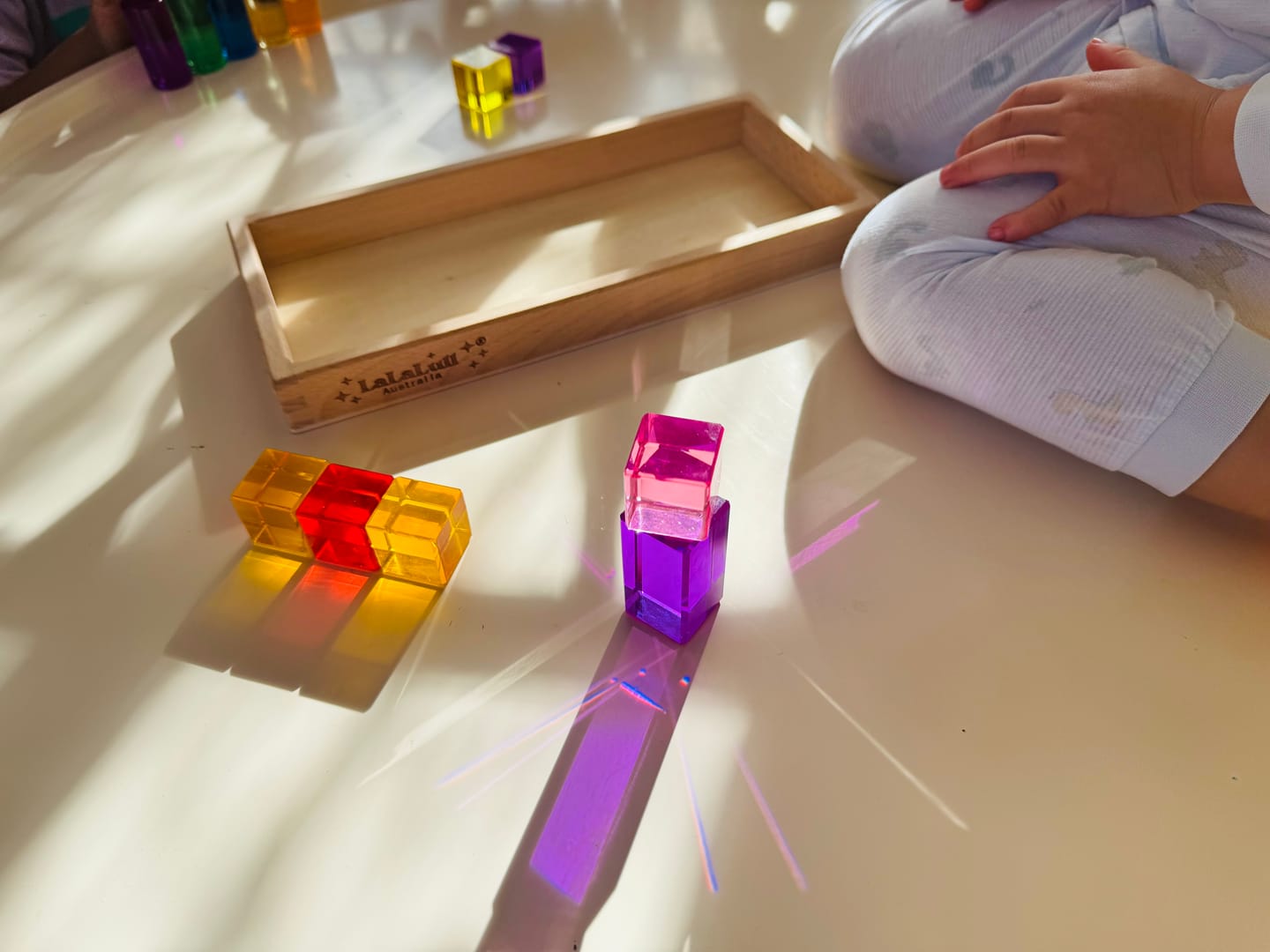 Customer photo review of LaLaLull Australia® Premium Lucite Bright Cubes and Blocks - 27 PCs
