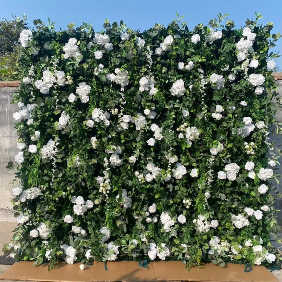 Customer photo review of Aliflowers Luxury Green Plants Leaves with Hang flowers for Outdoor Wedding Green Backdrop ALFWL109