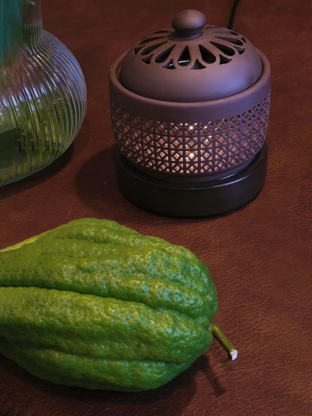 Customer photo review of Electric Oil Incense Powder Burner With Light