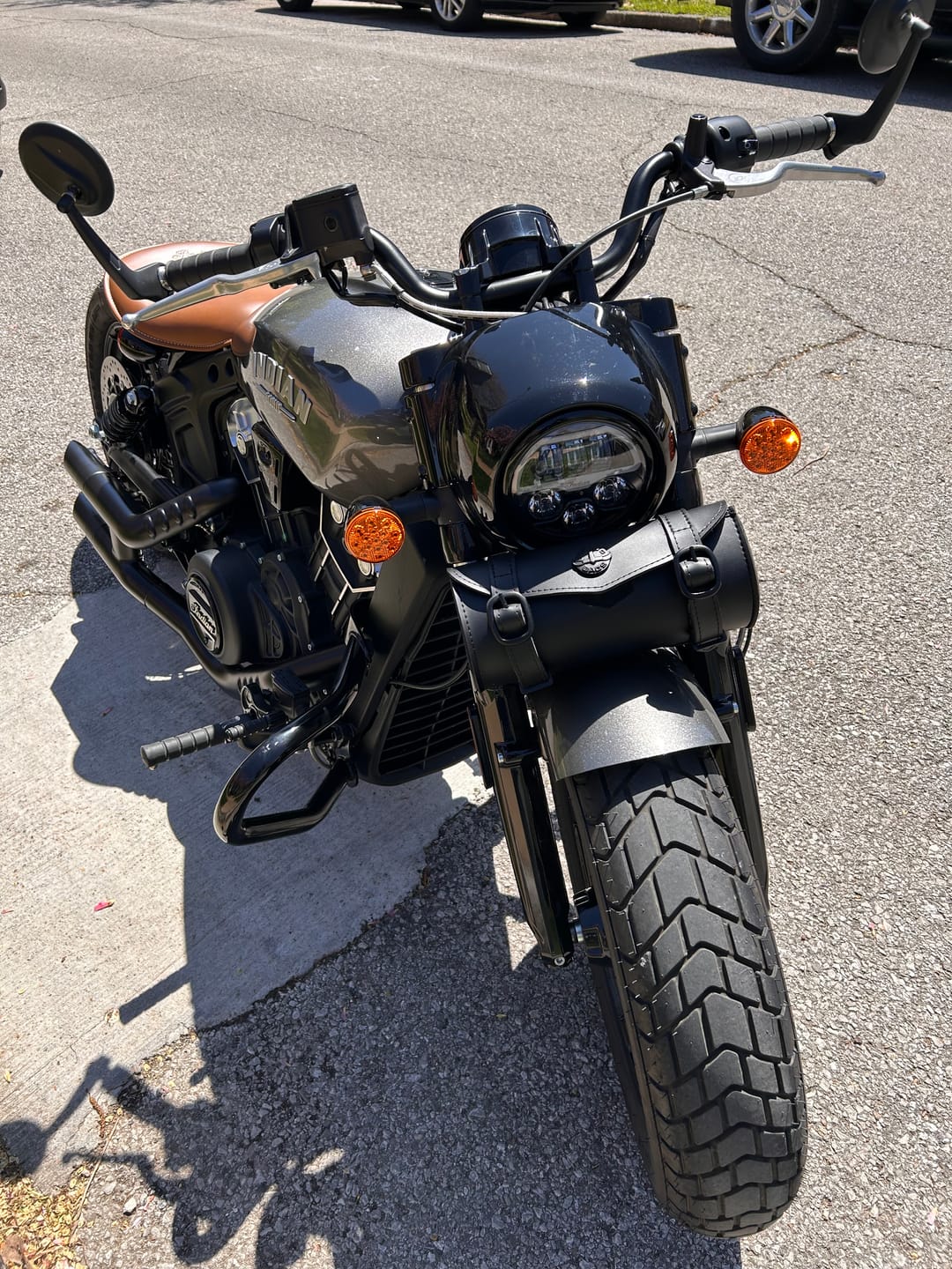 Customer photo review of 2L - Dark Age Plain Indian Leather Motorcycle Tool Bag