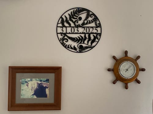 Customer photo review of Personalised Kiwiana Fern Décor