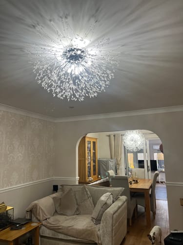 Customer photo review of Modern Beaded Sputnik Flush Mount Ceiling Light
