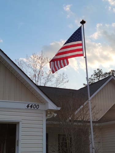 Customer photo review of Heavy Duty American Flag - Outdoor Nylon - Made In USA